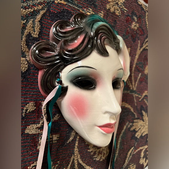 Ceramic Mask Clay Art of San Francisco -1988 vintage collectible wall mask - Picture 2 of 5